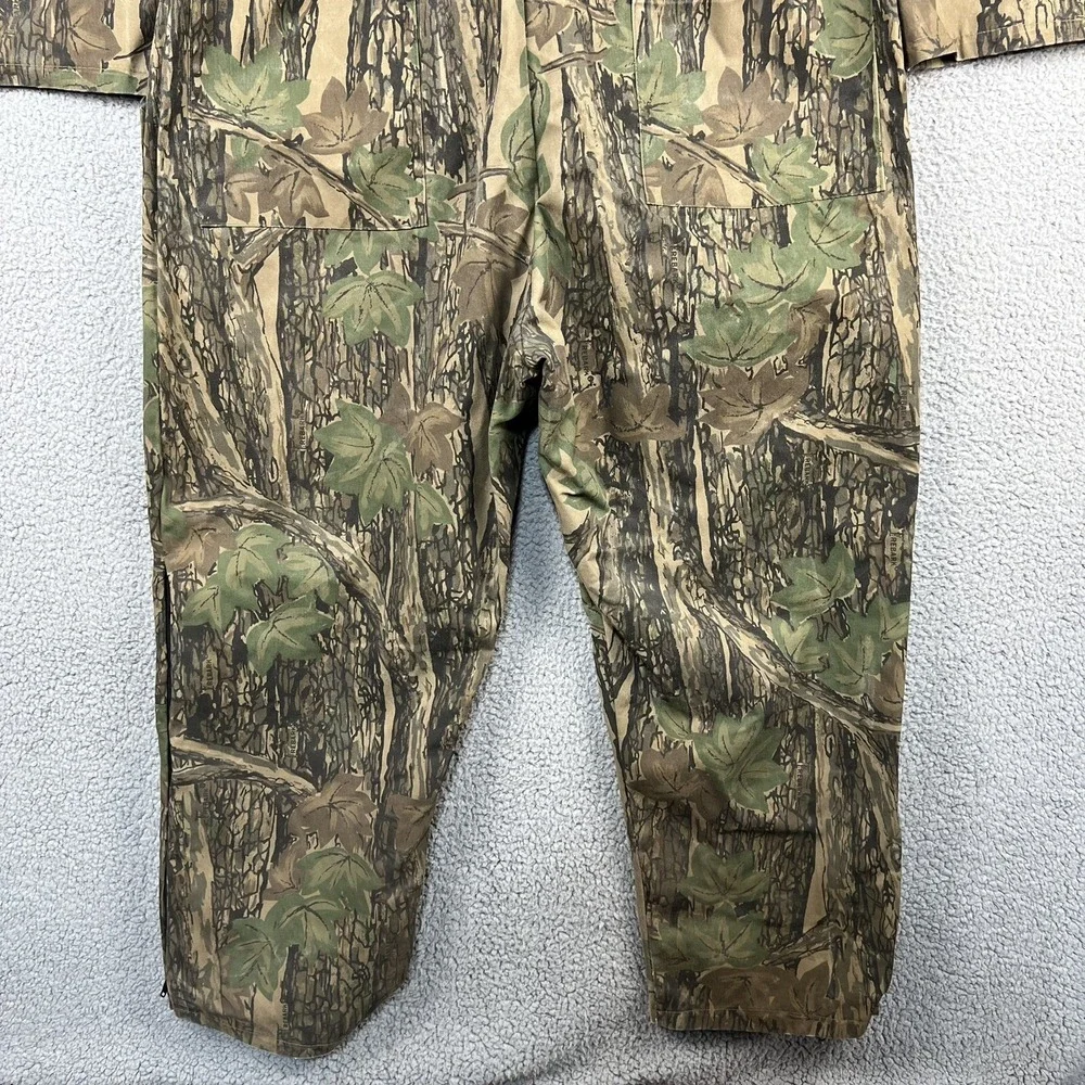 VTG 1-Piece Trebark Camouflage Coveralls‎ Hunting Jumpsuit USA Made Men's XL
